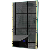 Specchio LED Verticale | Pulsante touch | Luce bianca calda - Reyze Serie Edge Modello 3